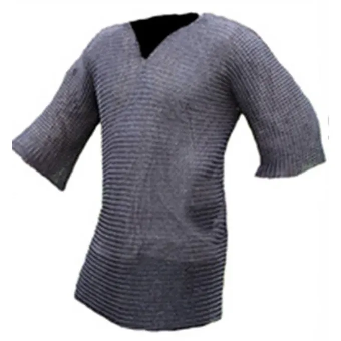 Ulfberth Brynjefrakke Med Mid-ærmer, Blandede Flade Ringe-Runde Nitter, 8 Mm 6 Ulfberth Brynjefrakke Med Mid-ærmer, Blandede Flade Ringe-Runde Nitter, 8 Mm - Billede 4