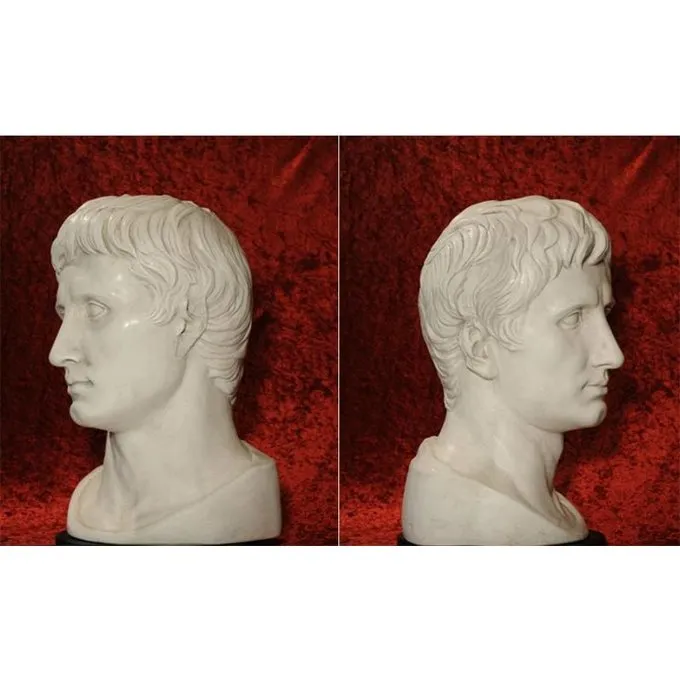 Bust Kejser Augustus Prima Porta Stor 4 Bust Kejser Augustus Prima Porta Stor - Billede 2