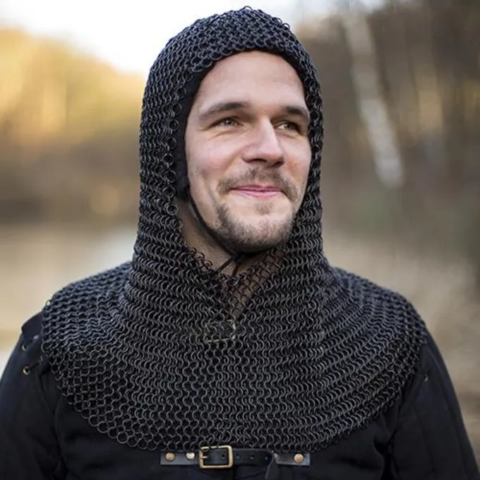 Epic Armoury Chainmail Coif Alaric, Bronzed 9 Mm 3 Epic Armoury Chainmail Coif Alaric, Bronzed 9 Mm