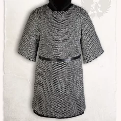 Mytholon Chainmail Haubergeon John, Flade Ringe, Runde Nitter