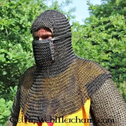 Ulfberth Coif Med Firkantet Visir, 8 Mm