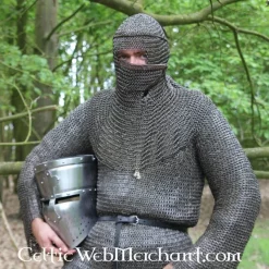 Ulfberth Coif Med Trekantede Visir, Runde Ringe - Runde Nitter, 8 Mm -Svaerd Salg coif med trekantede visir runde ringe runde nitter 4