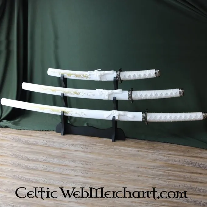 Hvid Dragen Katana, Wakizashi & Tanto 6 Hvid Dragen Katana, Wakizashi & Tanto - Billede 4
