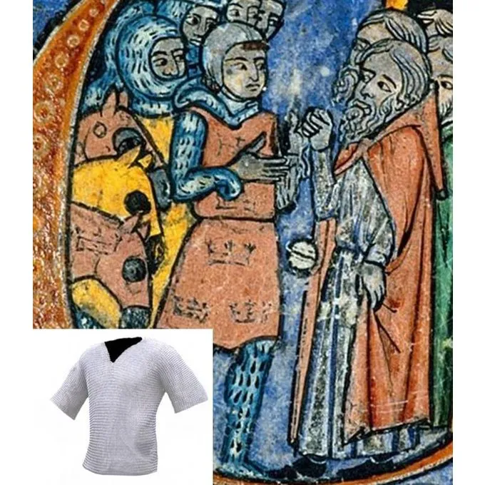 Kortærmet Brynjefrakke, Galvaniseret, 9 Mm 4 Kortærmet Brynjefrakke, Galvaniseret, 9 Mm - Billede 2