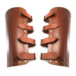 Leonardo Carbone Læder Armskinner Marius, Brun -Svaerd Salg laeder armskinner marius brun 2