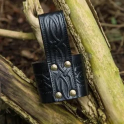 Epic Armoury Læder Drikkehorn Indehaveren Edda, Sort -Svaerd Salg laeder drikkehorn indehaveren edda sort 3