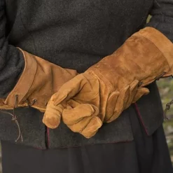 Epic Armoury Læder Kæmper Handsker Ruskind, Brun -Svaerd Salg laeder kaemper handsker ruskind brun 3