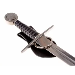 Læder Våben Holder Til Bælte, Knude Motiv, Sort -Svaerd Salg laeder vaben holder til baelte knude motiv sort 2