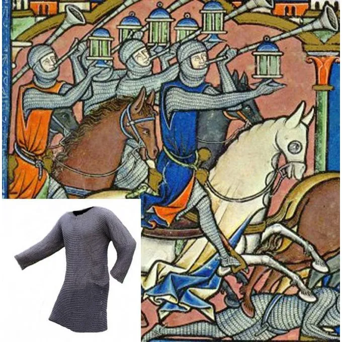 Langærmede Brynjefrakke, Sværtede, 8 Mm 4 Langærmede Brynjefrakke, Sværtede, 8 Mm - Billede 2