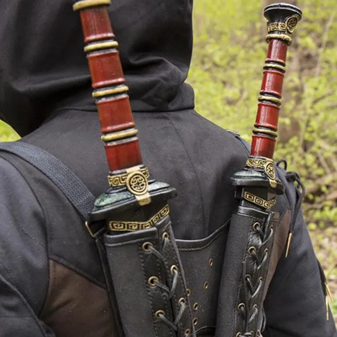 Epic Armoury RFB Double LARP Sværdholder, Brun-sort 4 Epic Armoury RFB Double LARP Sværdholder, Brun-sort - Billede 2