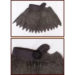 Ulfberth Ringbrynje Brynjekrave, Flade Ringe - Runde Nitter, 8 Mm