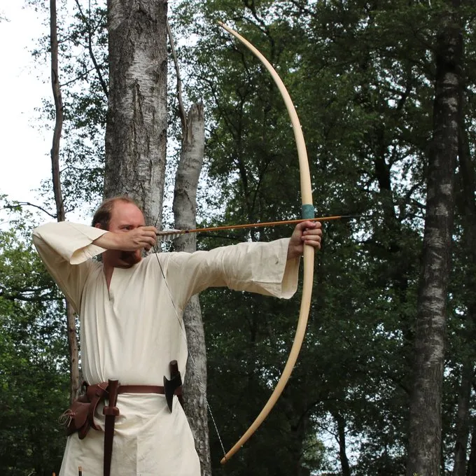 Skytte Bue Nyopførelse / Larp, 58" (147 Cm) Lysebrun, 25 Lbs 3 Skytte Bue Nyopførelse / Larp, 58" (147 Cm) Lysebrun, 25 Lbs
