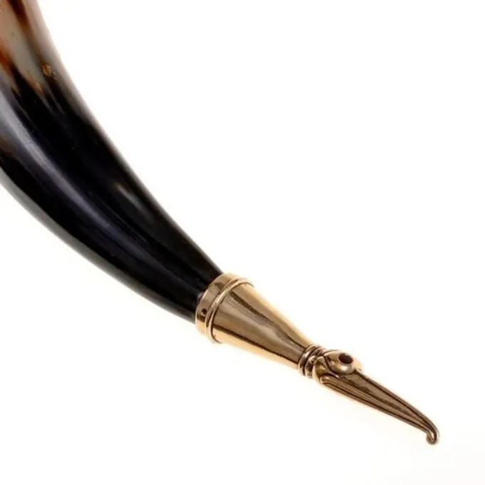 Viking Drikkehorn Odin Med Ravn Hoved 4 Viking Drikkehorn Odin Med Ravn Hoved - Billede 2