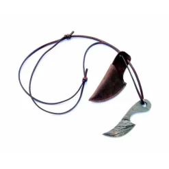 Viking Hals Kniv Damascus -Svaerd Salg viking hals kniv damascus 3