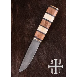 SPQR Viking Kniv Visby, Damascus Stål -Svaerd Salg viking kniv visby damascus stal 2