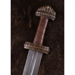 Deepeeka Viking Sværd ø Eigg Damascus Stål, Læder Greb -Svaerd Salg viking svaerd o eigg damascus stal laeder greb 2
