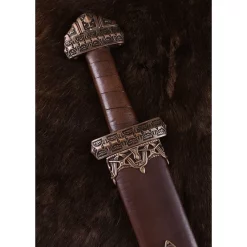 Deepeeka Viking Sværd ø Eigg Damascus Stål, Læder Greb -Svaerd Salg viking svaerd o eigg damascus stal laeder greb 3
