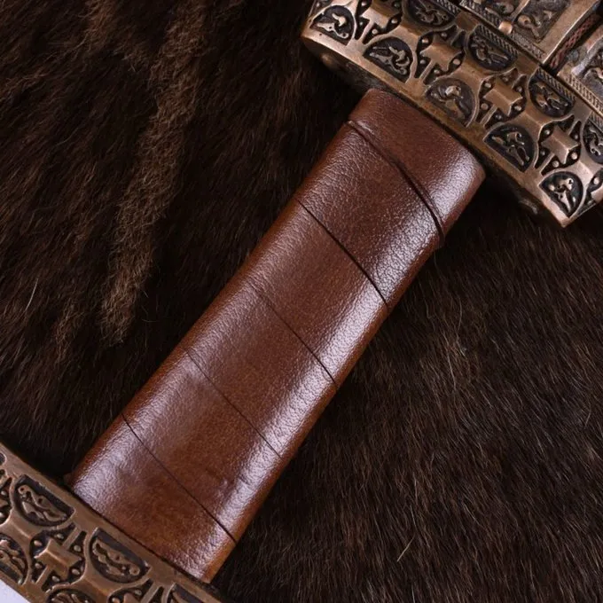 Deepeeka Viking Sværd ø Eigg, Læder Greb, Hærdet 7 Deepeeka Viking Sværd ø Eigg, Læder Greb, Hærdet - Billede 5