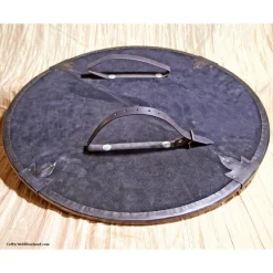 Deepeeka Wooden Runde Skjold Med Kors -Svaerd Salg wooden runde skjold med kors 2