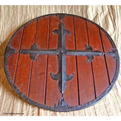 Deepeeka Wooden Runde Skjold Med Kors