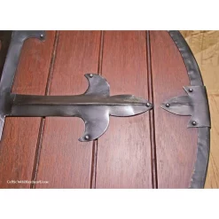 Deepeeka Wooden Runde Skjold Med Kors -Svaerd Salg wooden runde skjold med kors 4