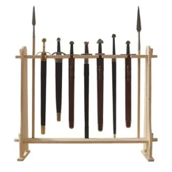 Wooden Stativ Til Sværd Og Stangvåben